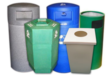 Plastic Recycling & Trash bins